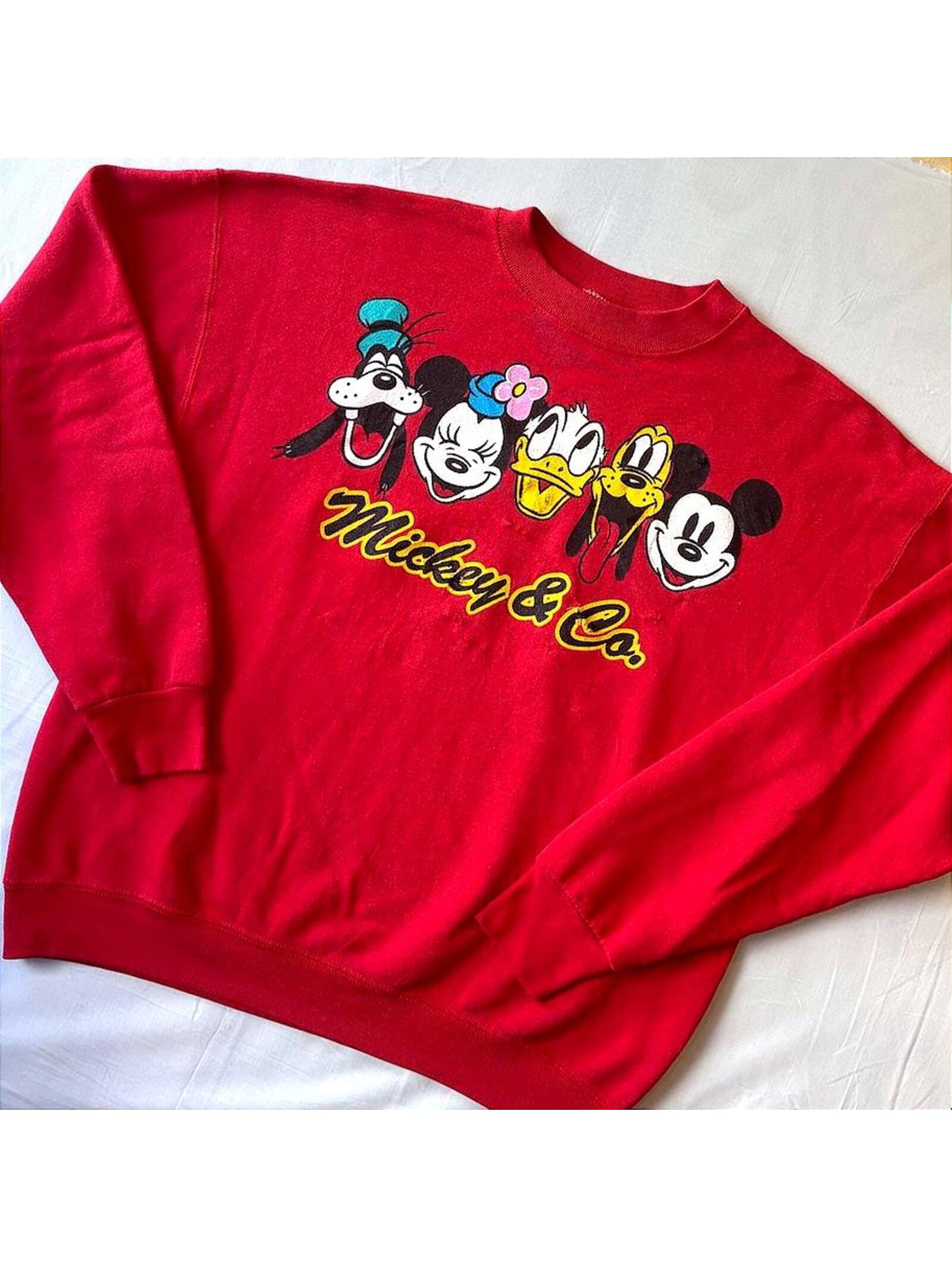 Vtg 80s Mickey  Co Disney Fab Five Sweatshirt Made In Usa Xl